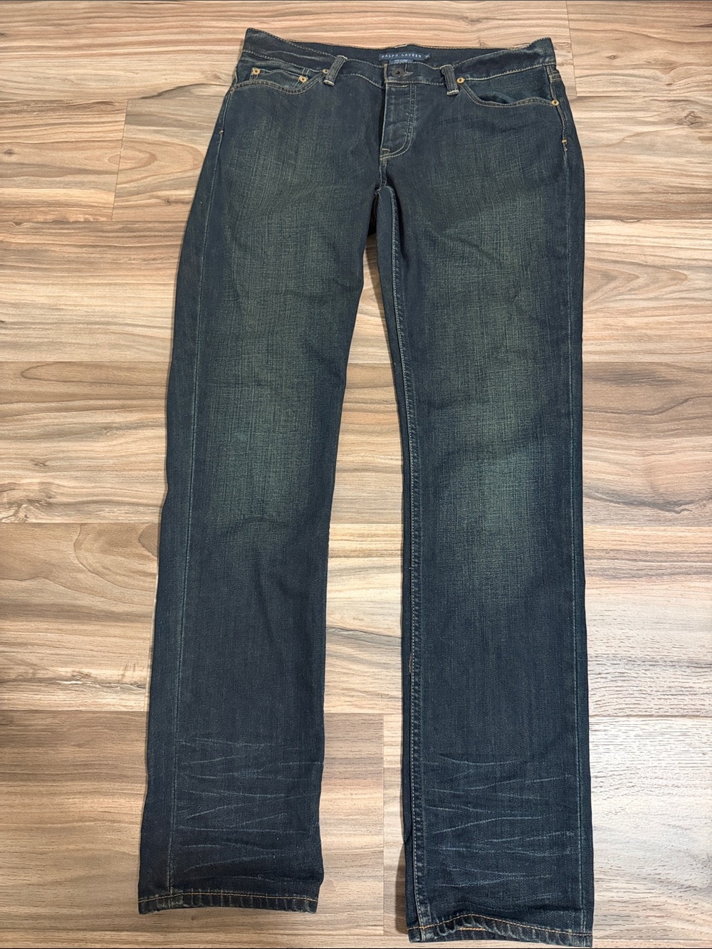 Ralph Lauren Jeans Womens 30 Thompson 650 Classic Blue Denim Button Fly Mid Rise